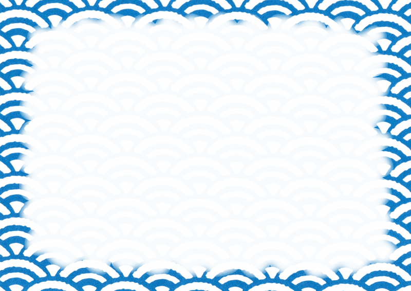 藍色青海波に枠011｜心にチクっとささるワードで作る「ちくわPOP（ちくわぽっぷ）」｜農産物直売所やスーパーの青果売り場の活性化に！農に特化したPOPが無料!!