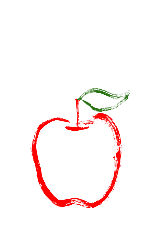 りんご　筆　赤　ヘタつき｜心にチクっとささるワードで作る「ちくわPOP（ちくわぽっぷ）」｜農産物直売所やスーパーの青果売り場の活性化に！農に特化したPOPが無料!!